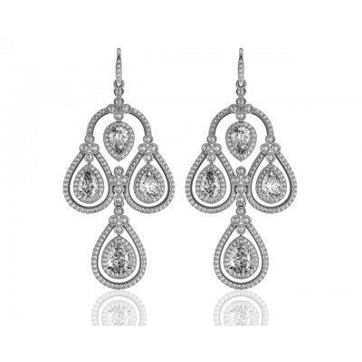 Aadya Diamond Look Earring in Silver